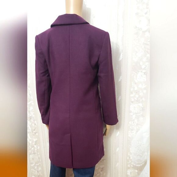 Banana Republic Classic Coat NWT  Dark Purple Color - Picture 3 of 9